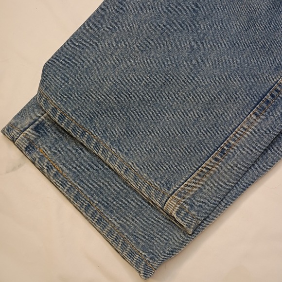 Vtg 91 Levis 505 Regular Fit Straight 38x36 (36x32) Denim Blue Jeans Zip Fly USA - Picture 11 of 16